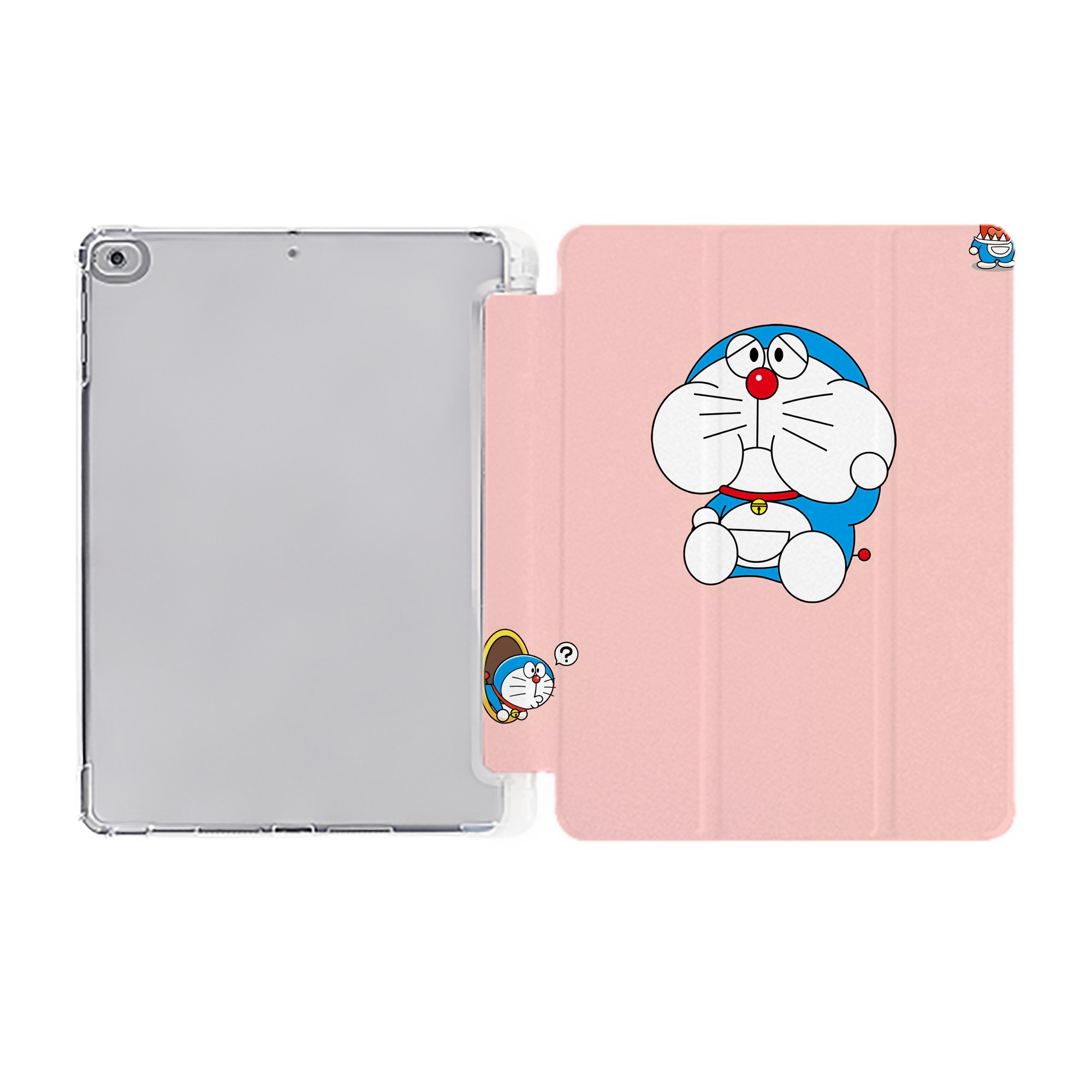 （画像用） ドラえもん Doraemon IPad ケース ペン収納付き 三つ折りスタンド PUレザー×シリコン 対応機種9.5/10.5/10.9インチ